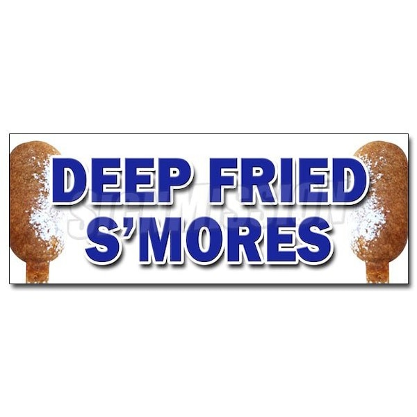 Signmission DEEP FRIED SMORES DECAL sticker fresh made on a stick sweet snack candy, D-12 Deep Fried Smores D-12 Deep Fried Smores - main